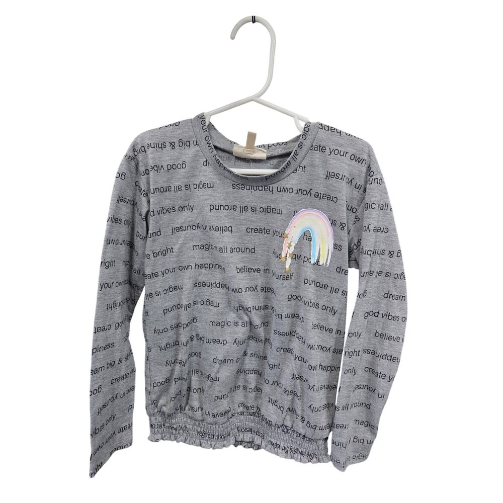 5/$20 Gray Positive Affirmation Long Sleeve - self esteem - XS